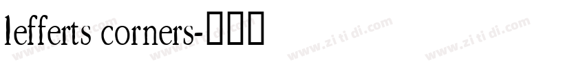 lefferts corners字体转换